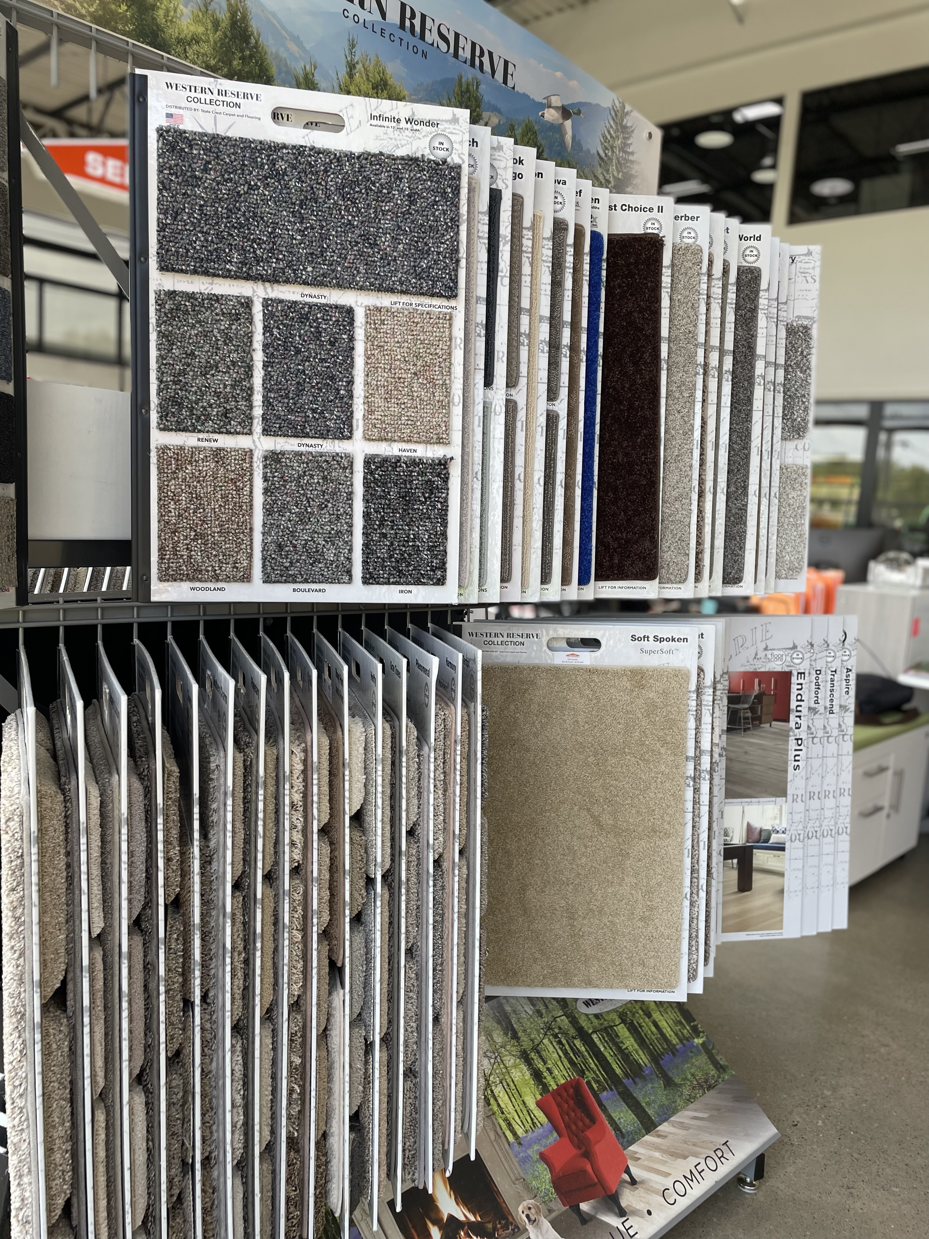 servpro team carpet and flooring samples for building and floor reconstruction