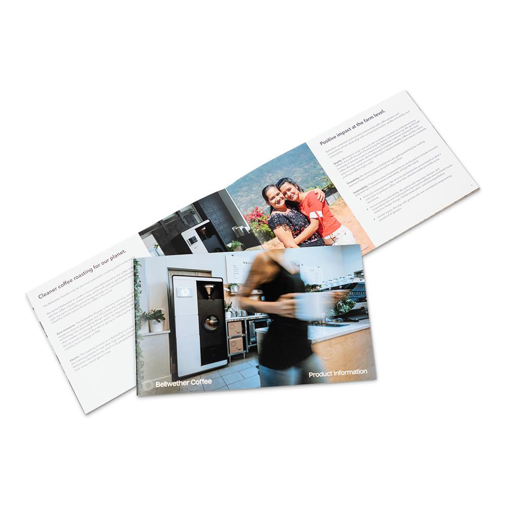 Brochure for Bellwether Coffee. Offset printing by PLC Print.