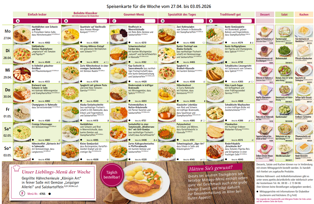 Landhausküche. Essen auf Rädern von apetito. in Bremen