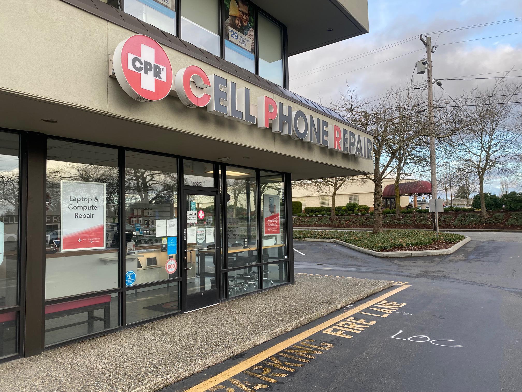 Storefront of CPR Cell Phone Repair Lynnwood WA