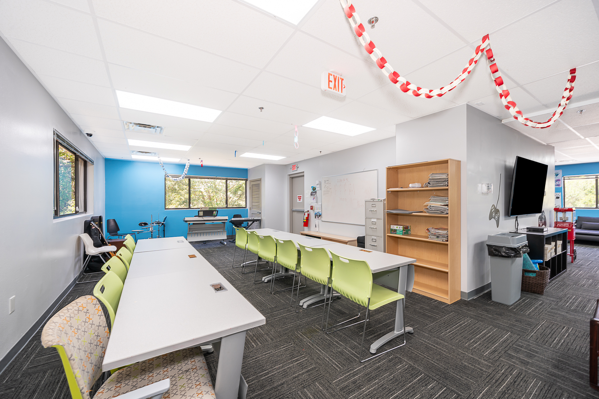 Structured classroom settings that balance education and mental wellness.