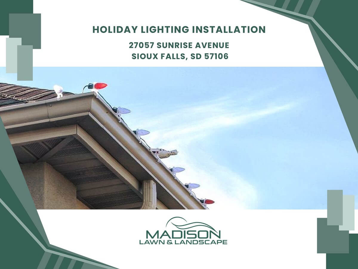 holiday lighting installation