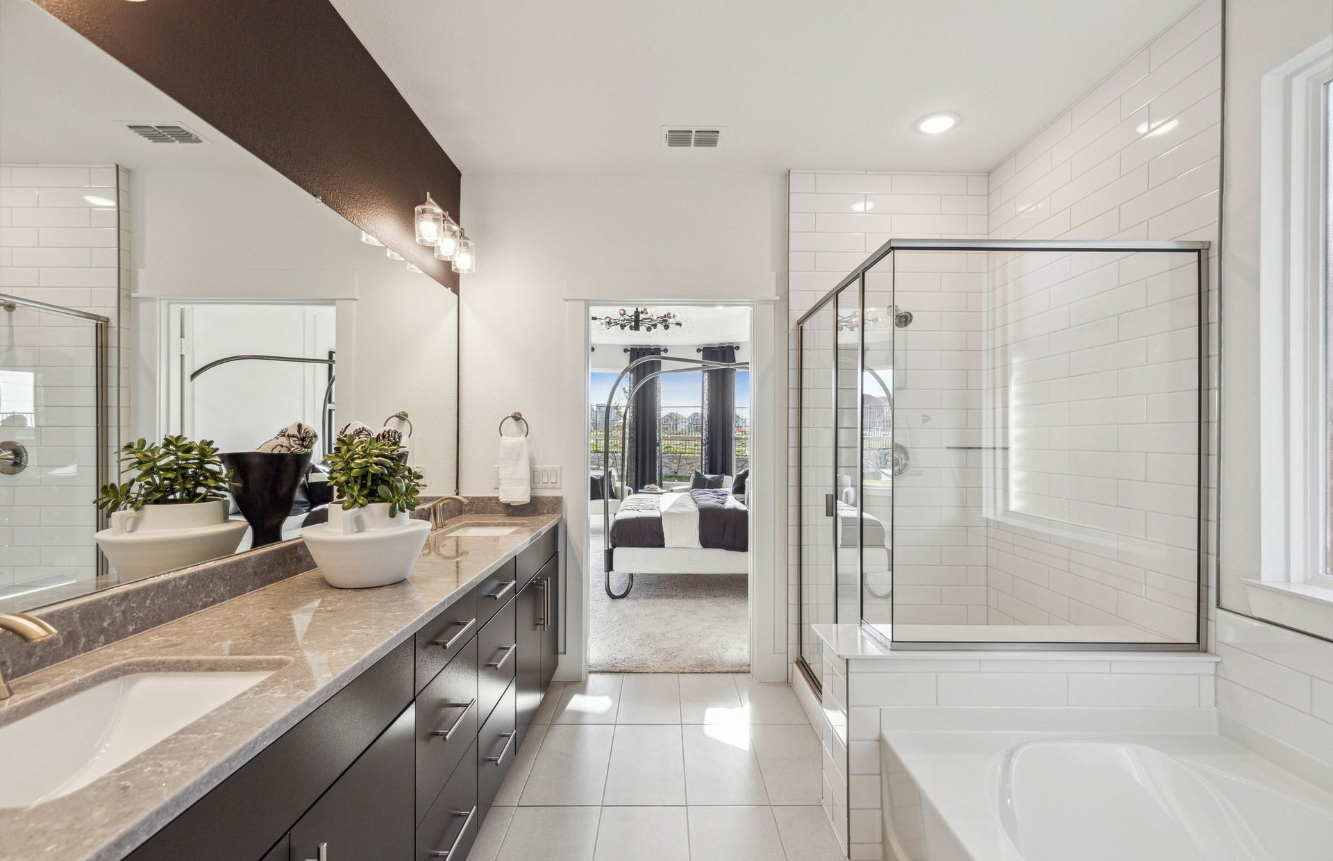 Owner's baths with double vanities