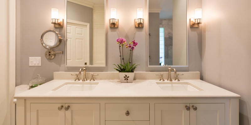 Revamp your bathroom with custom cabinetry.