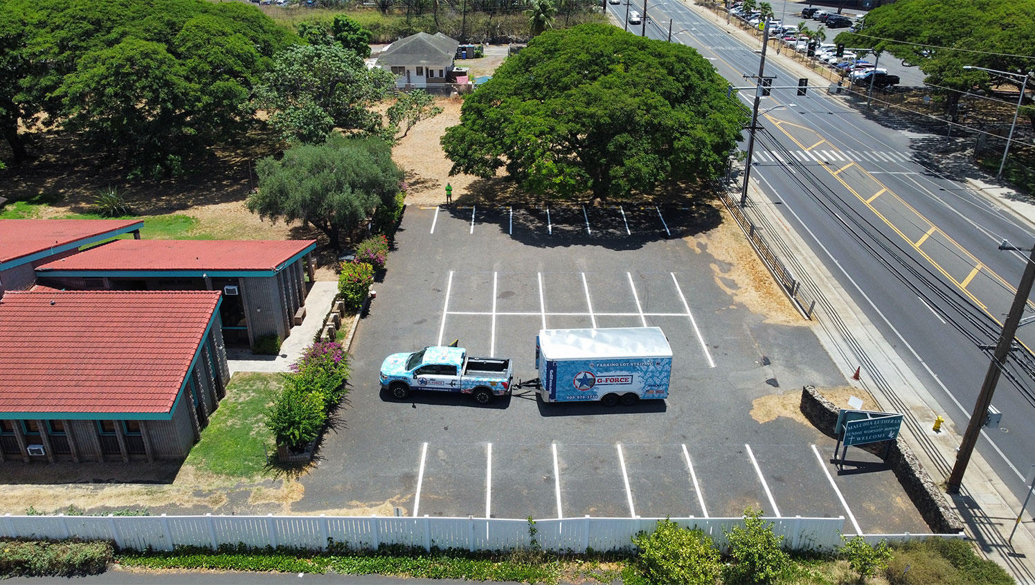Image of Parking Lot Line Striping by G-FORCE O'ahu
