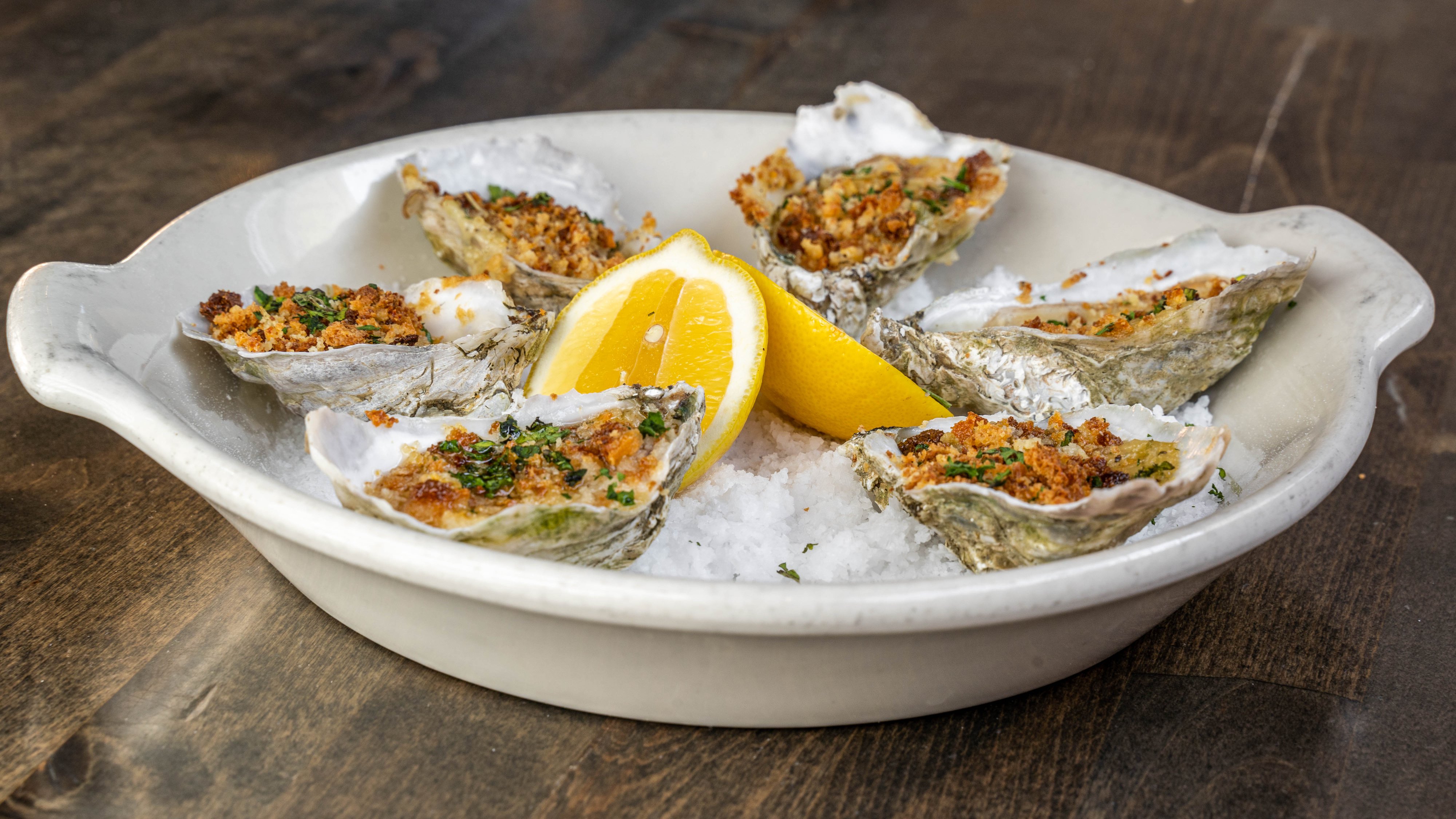 Garlic Mojo Based CrackerJax Oysters from our sister restaurant Jax Fish House