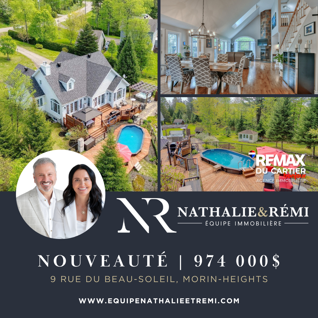 Images Nathalie Plante et Rémi Tremblay, RE/MAX Du Cartier Bonjour - Courtiers immobiliers inc. agréés, DA. Saint-Sauveur