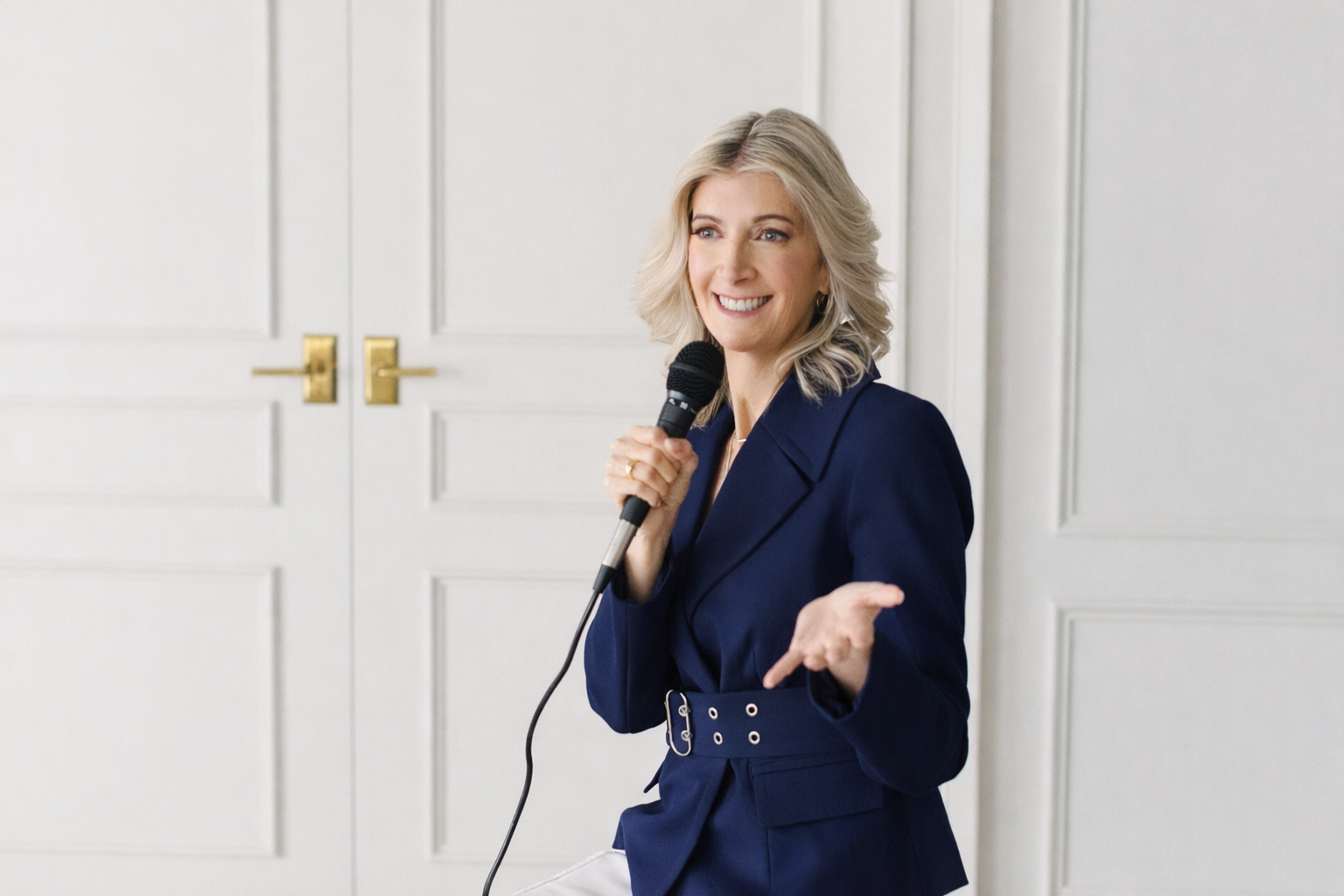 Chris Rudnick, Associate at Boakes Wealth Management speaking into a mic to an audience at an event.