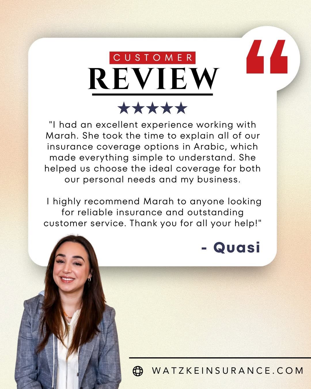 Clear, easy to understand service is important to our team. Thank you, Qusai, for your thoughtful re 