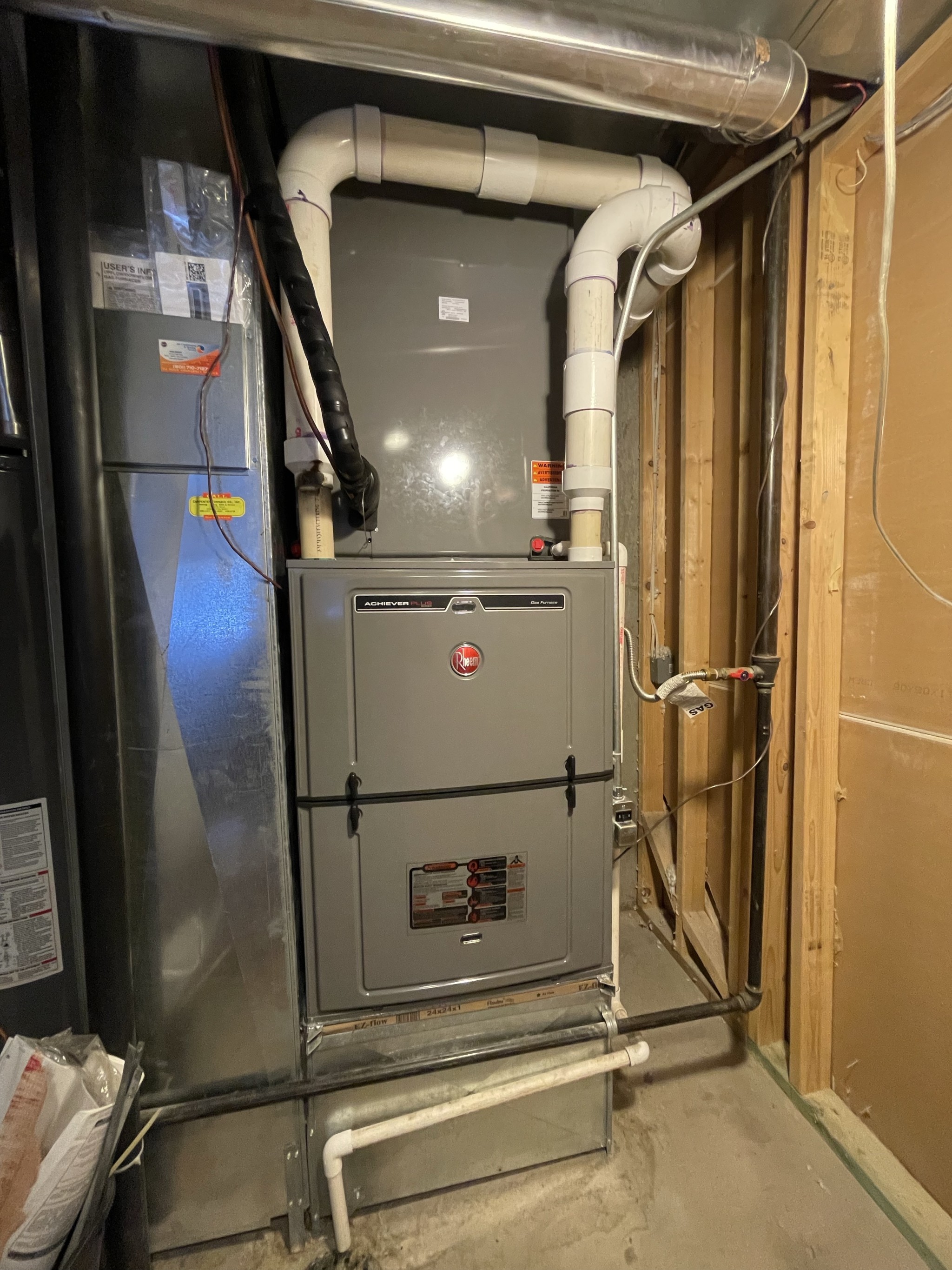 Installed a Rheem heater and air conditioner