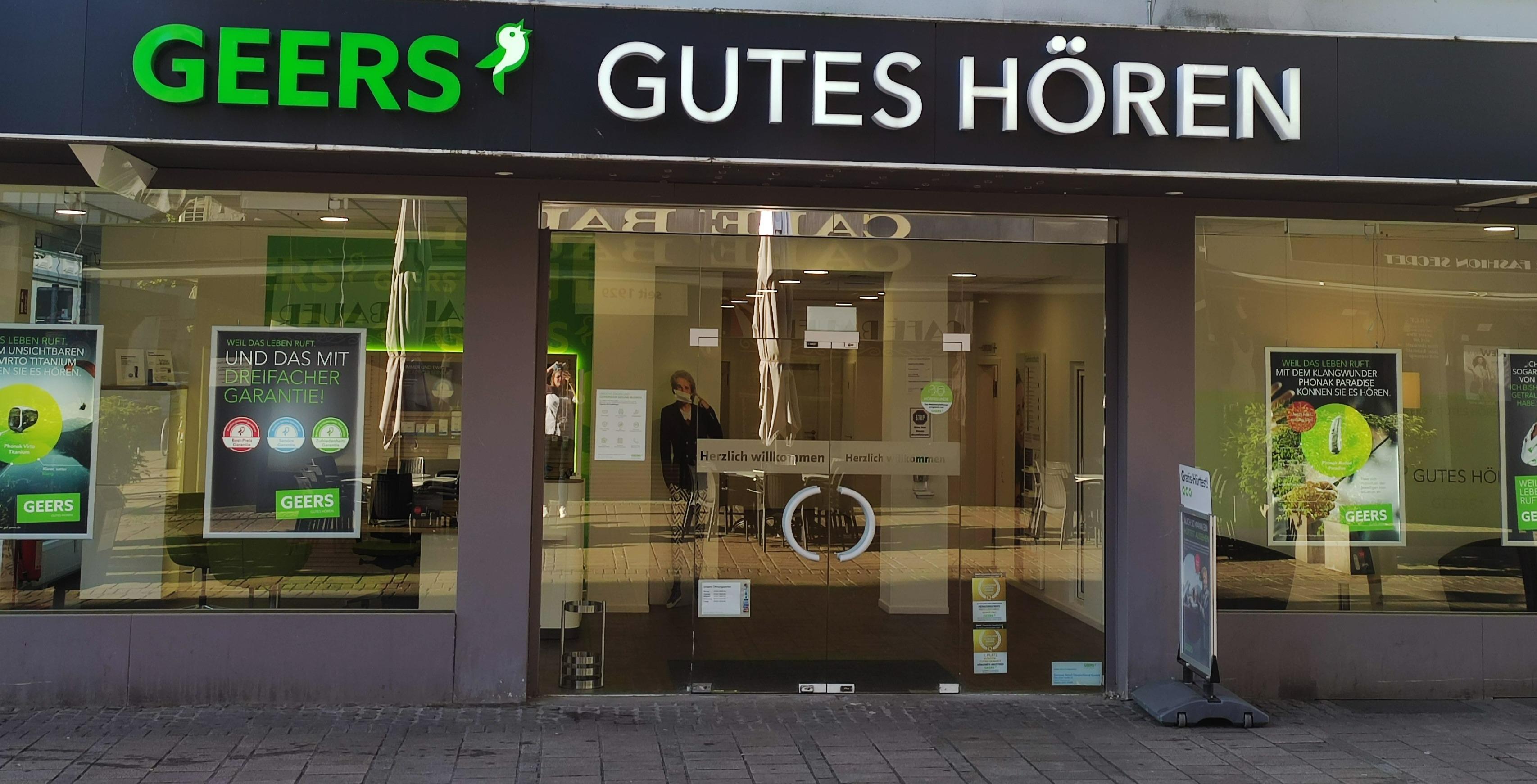 Außenaufnahme vom GEERS Fachgeschäft