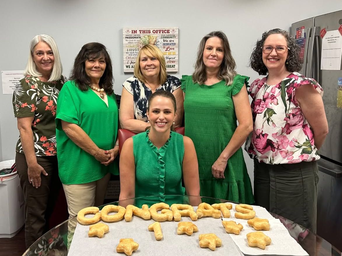 Another sweet celebration today for our Ruston team! Congrats, Sara Fine, on all you have accomplished in year one! We are so proud of you! Celebrating with donuts from the incredible Daylight Donuts of Calhoun!