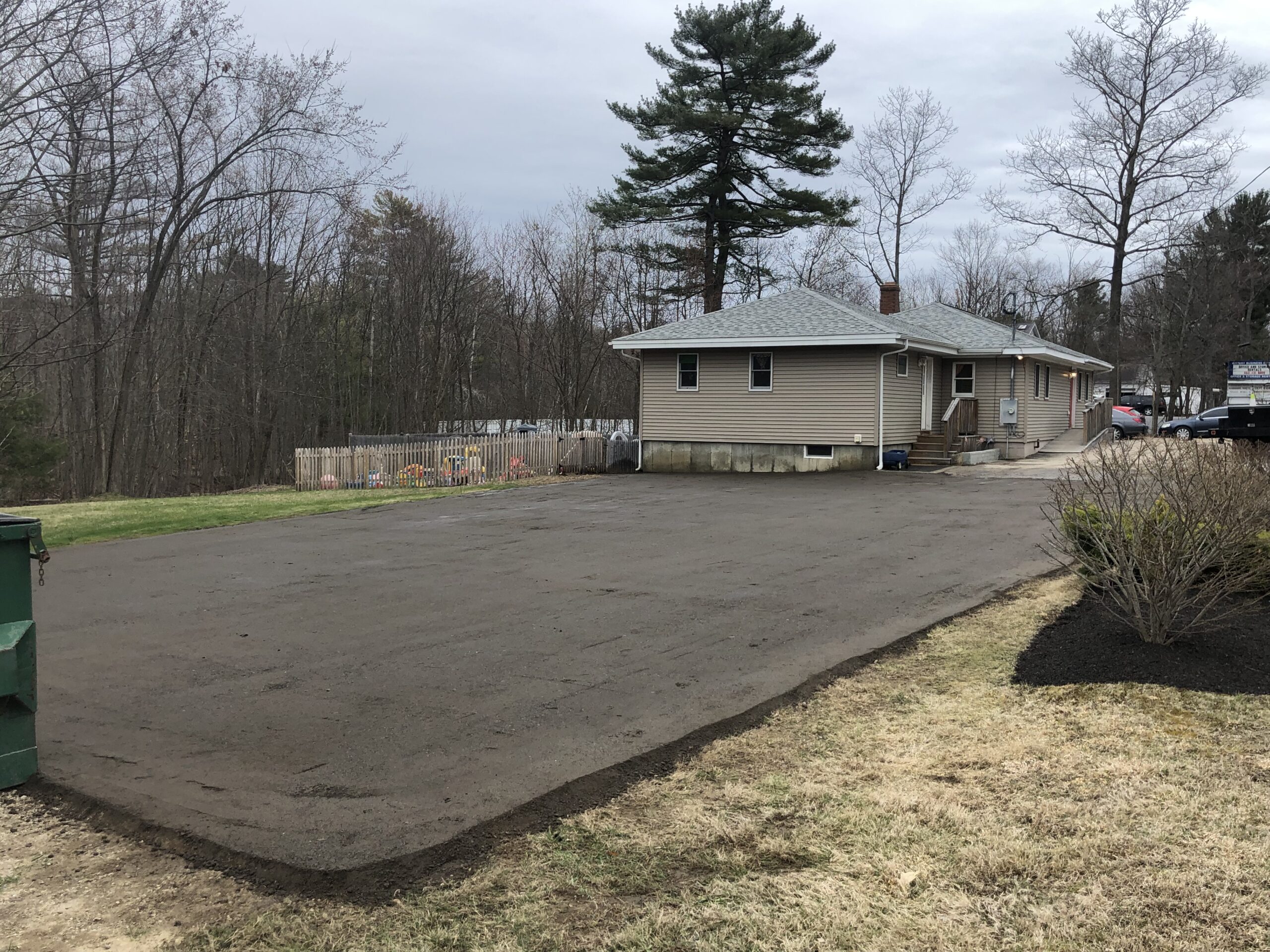 Reclaimed asphalt material, repurposed to build a strong, sustainable base for future paving projects.