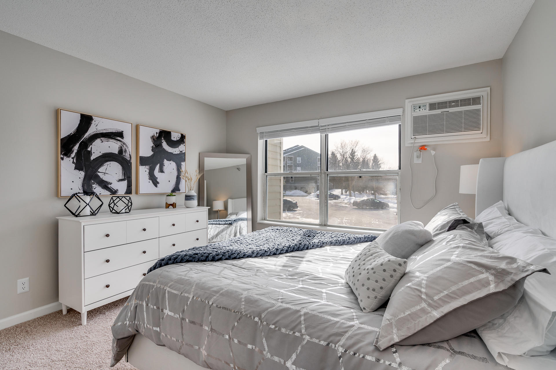 Bedroom With Large Windows