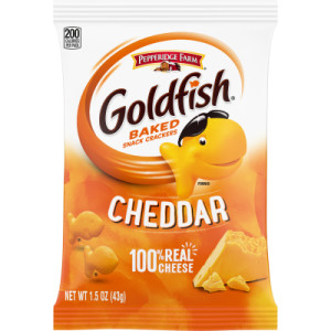 Pepperidge Farm Goldfish Baked Snack Crackers, Cheddar Cheese, 1.5 Ounces, Pack of 72 featured image