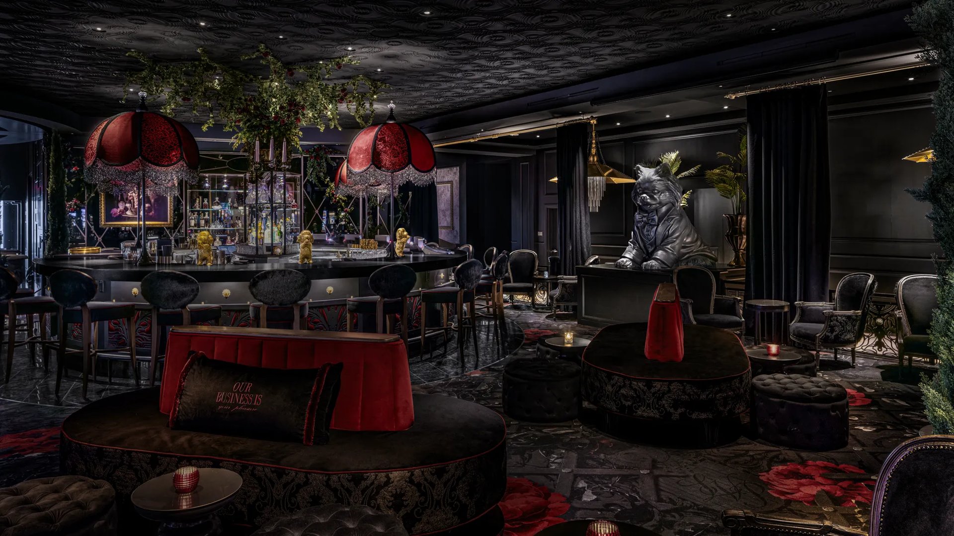 Gigolo at The Vandepump Hotel seating area and bar.