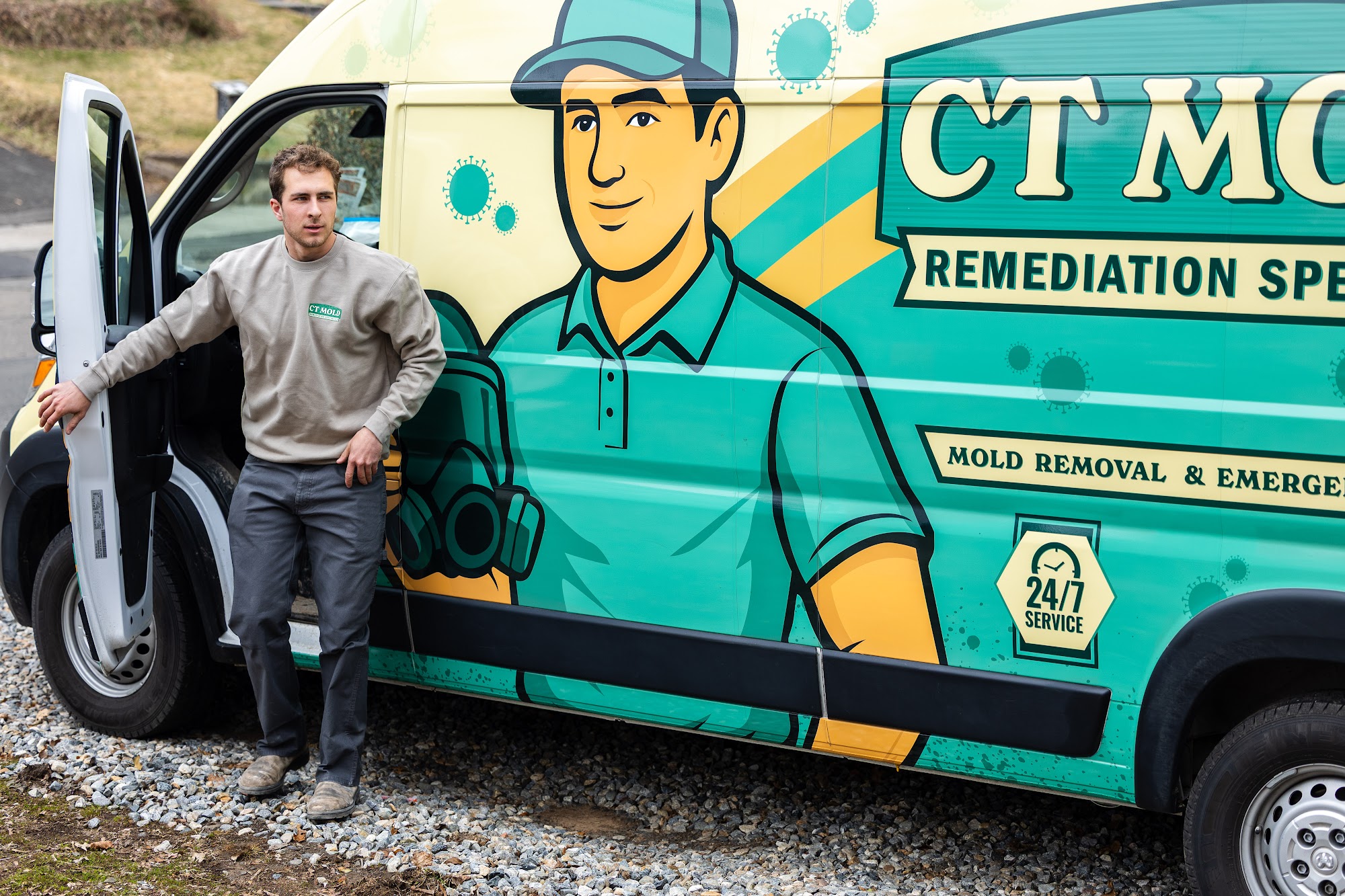 The CT Mold Remediation Specialists van, serving homeowners across Connecticut with mold inspection  
