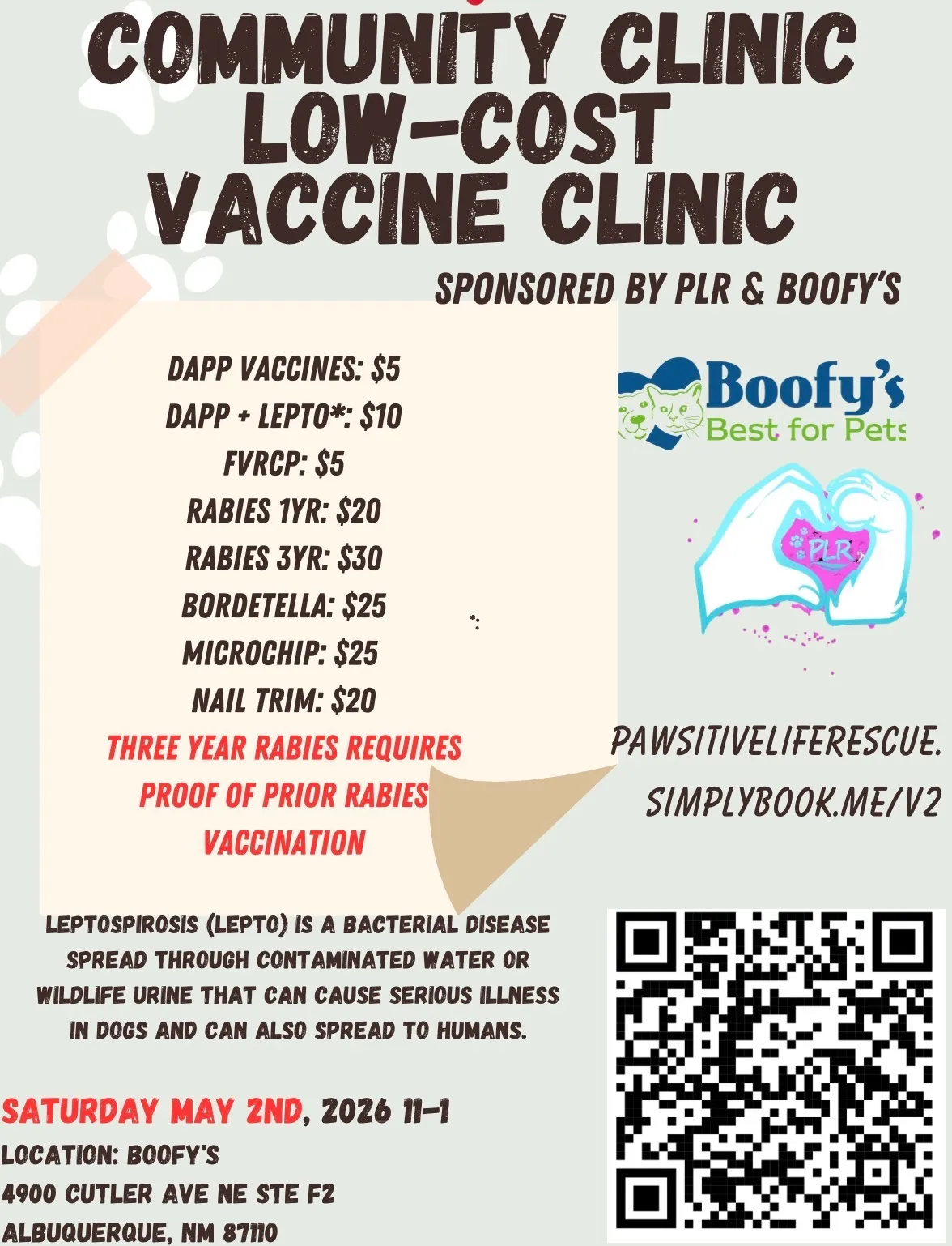 Image of Local Pet Event Low-Cost Vaccine Clinic for Pets (Cutler store, new space) Nearby