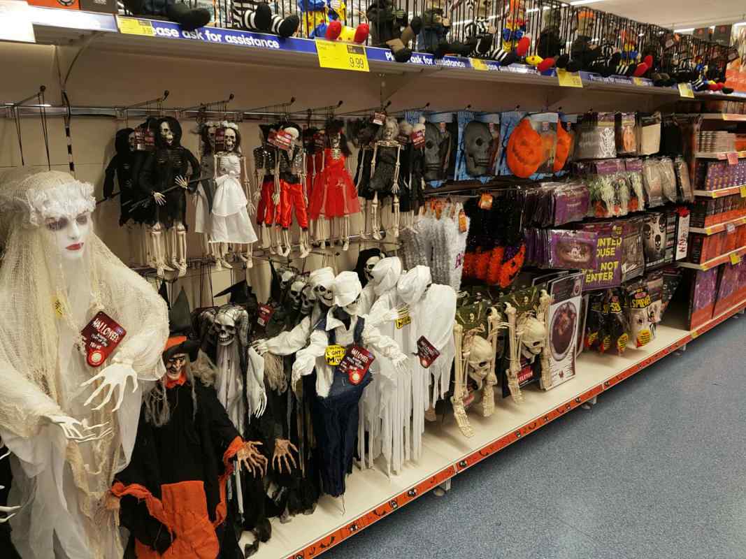 The spooky Halloween display at the new B&M Parsonage.
