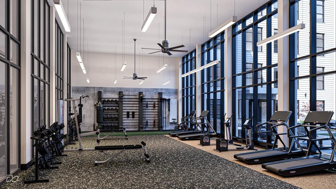 State-of-the-art Fitness Center at The Willard Apartments