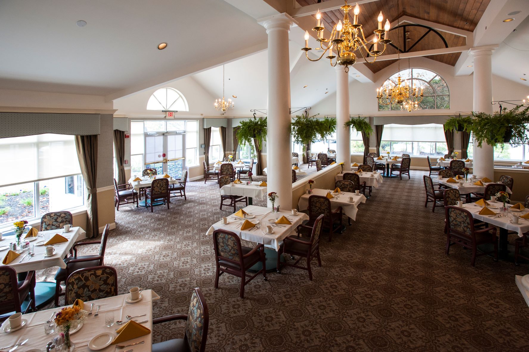 Washington Township Senior Living boasts a spacious dining area for our seniors!