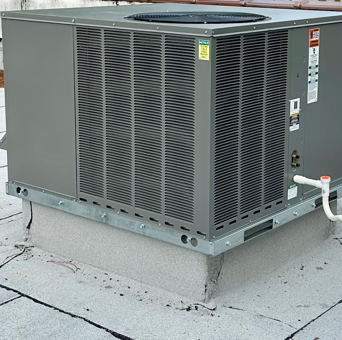 Rooftop HVAC unit installed on a commercial property to support efficient climate control and reliable performance.