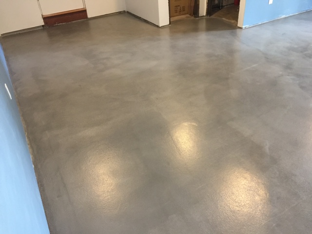 Stained Concrete Basement Floor
