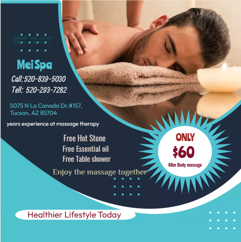 The full body massage targets all the major areas of the body that are most subject to strain and discomfort including the neck, back, arms, legs, and feet. If you need an area of the body that you feel needs extra consideration, such as an extra sore neck or back, feel free to make your massage therapist aware and they'll be more than willing to accommodate you.