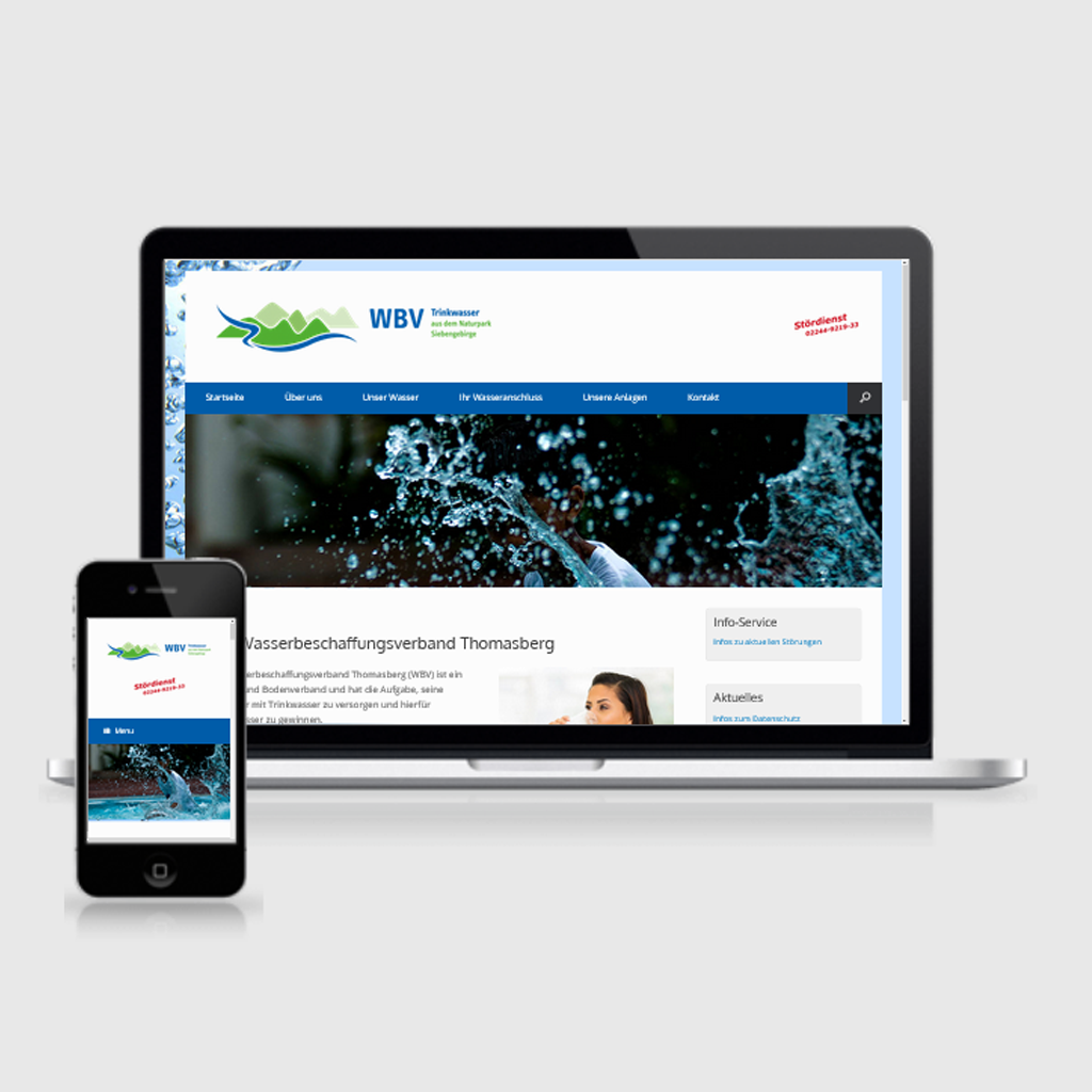 Webdesign für Wasserbeschaffungsverband Kölnigswinter, Homepageerstellung, SEO