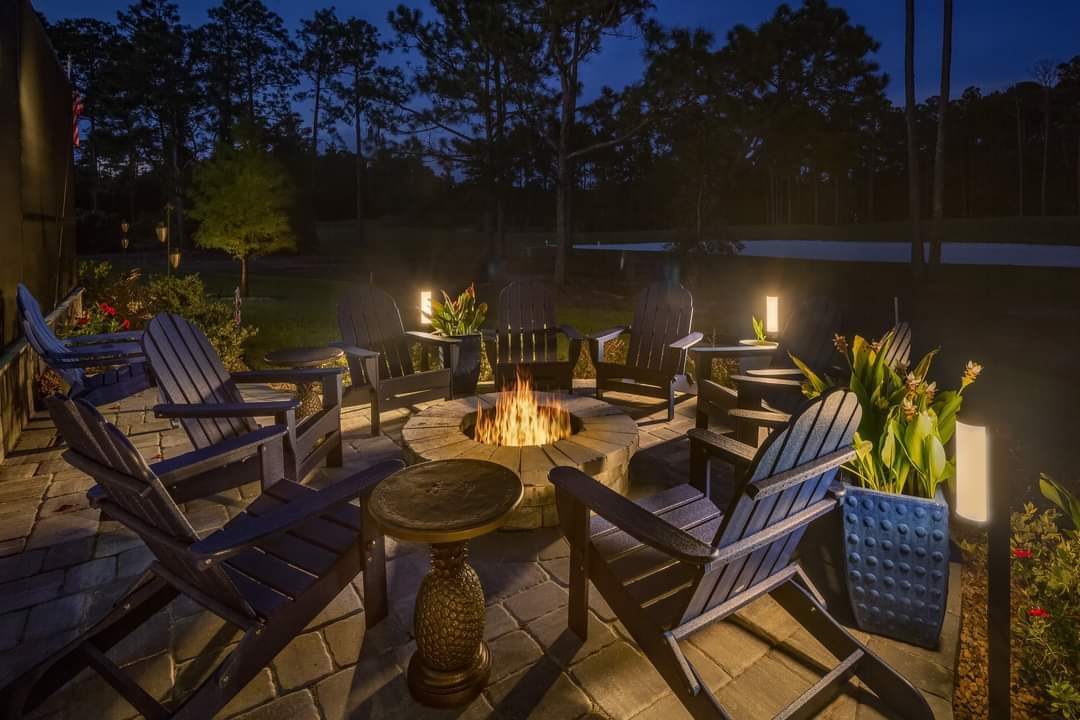 Outdoor Lights for Fire Pits Sunset Lighting Design Tampa