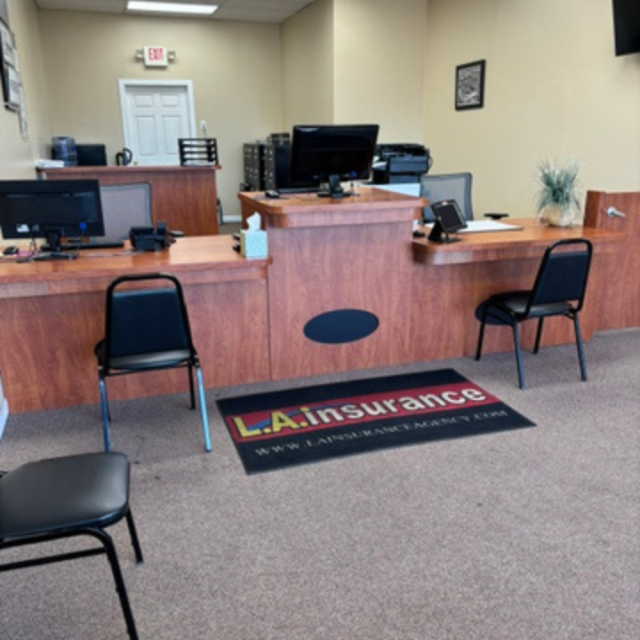 Office interior of the L.A. Insurance Agency located at 25740 Joy Rd. in MI
