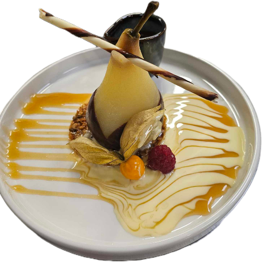 Poire belle Hélène. Poire belle Hélène.