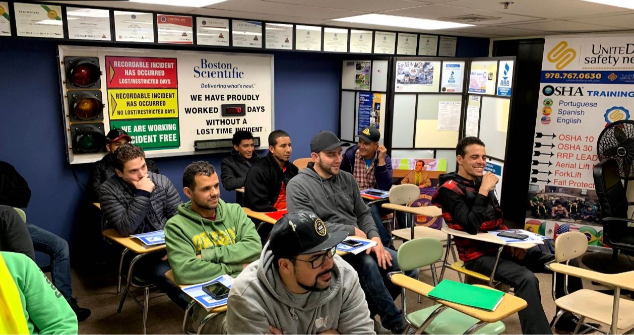OSHA Training at United Safety Net in Massachusetts, by Rony Jabour, certified OSHA Trainer