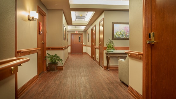 photo of a hallway leading into the kitchen at Aspirus House House
