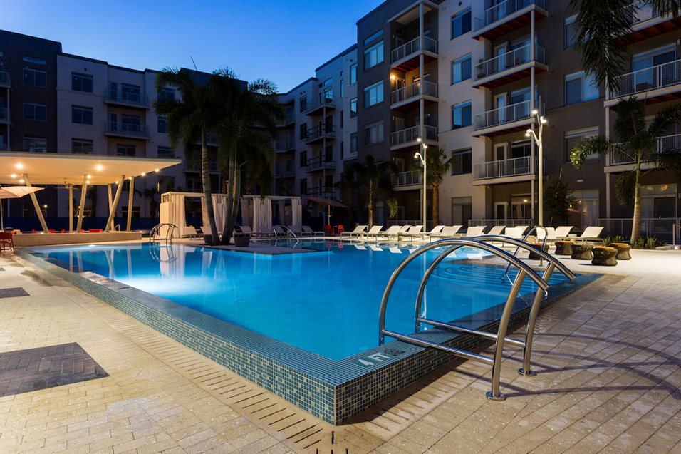 Resort-style swimming pool