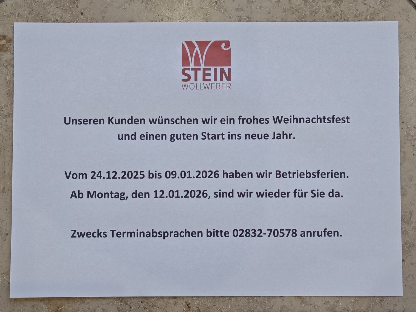 Stein Wollweber Steinbildhauer, Ossenpaß 2 in Kevelaer