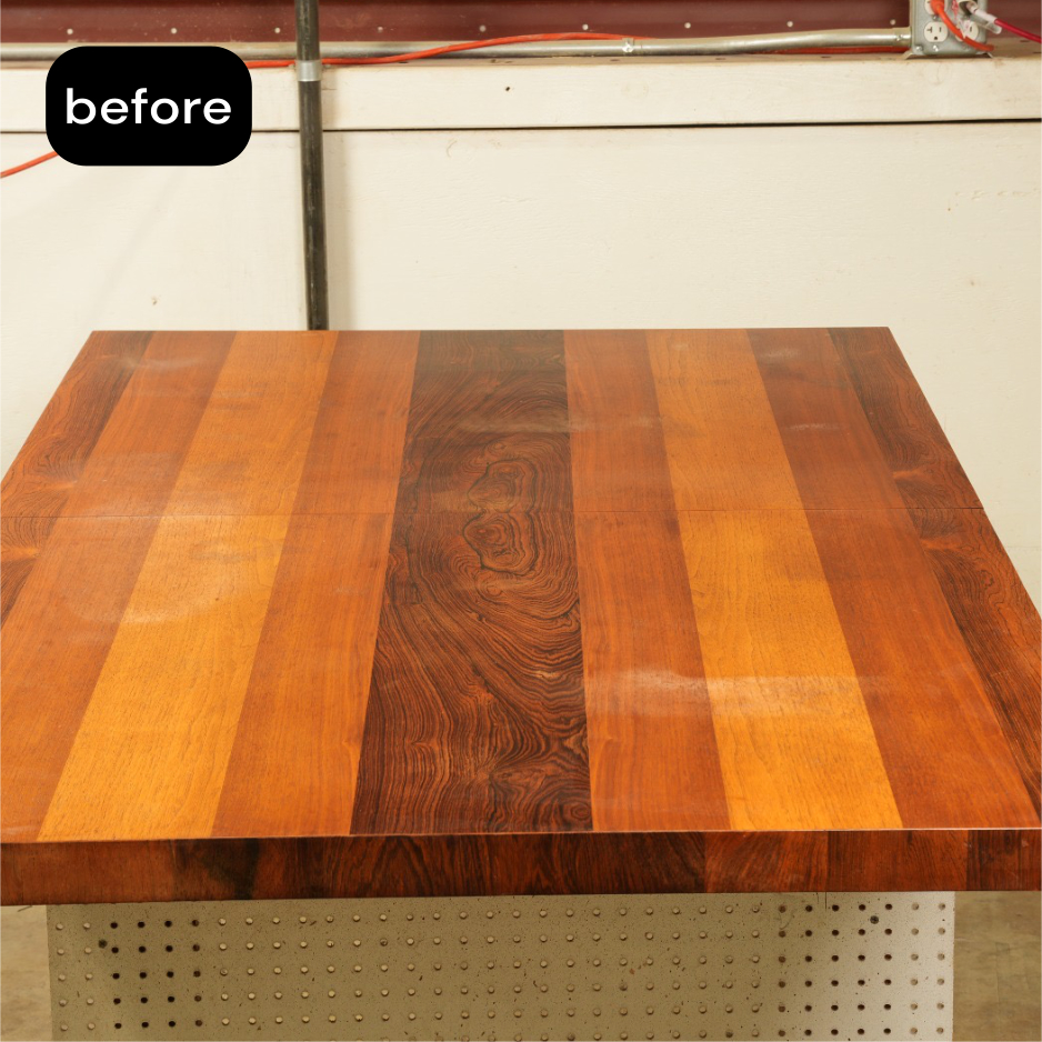 Butcher table refinishing - before