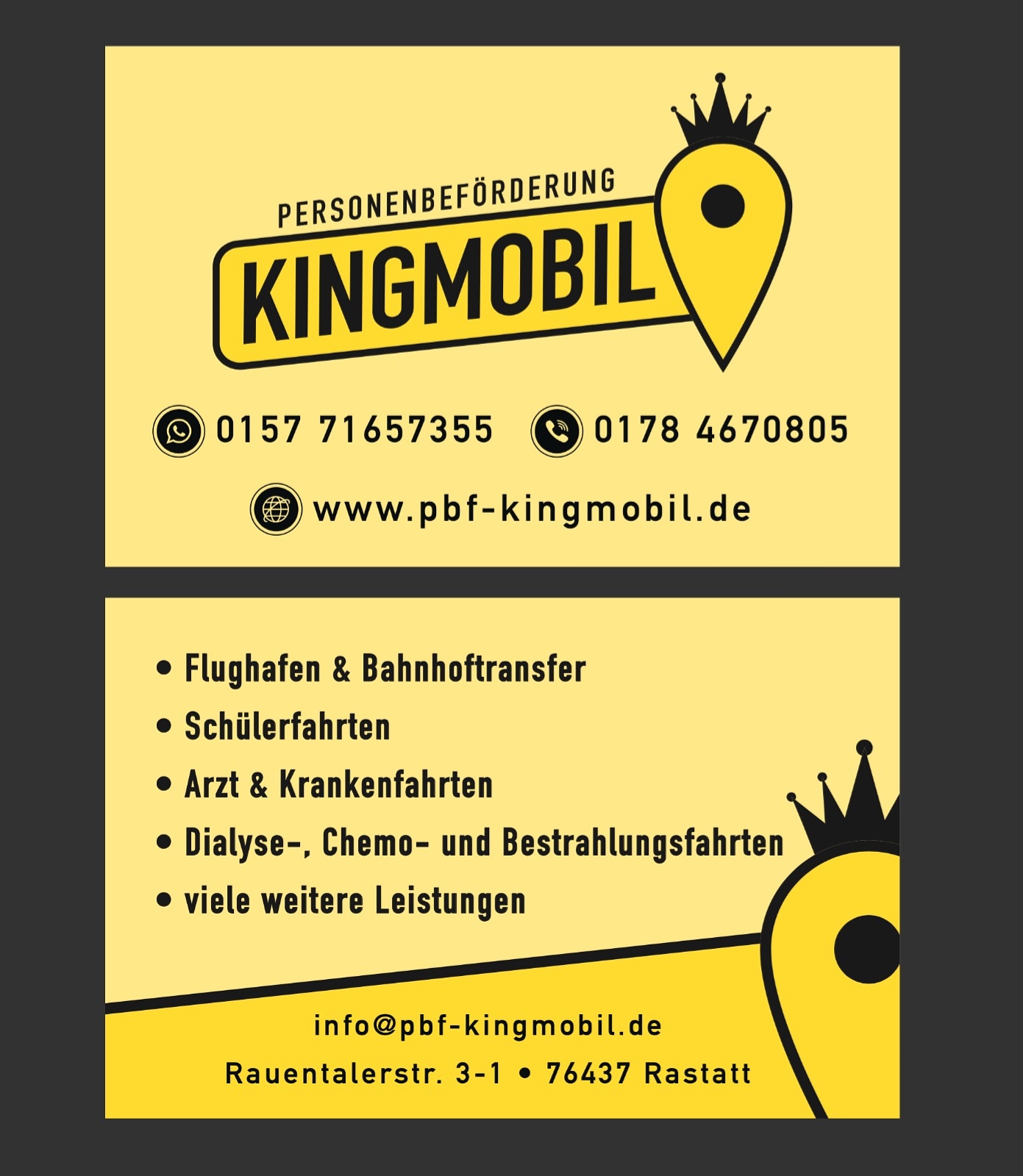 Personenbeförderung Kingmobil - GESCHLOSSEN, Rauentaler Str. 3/1 in Rastatt