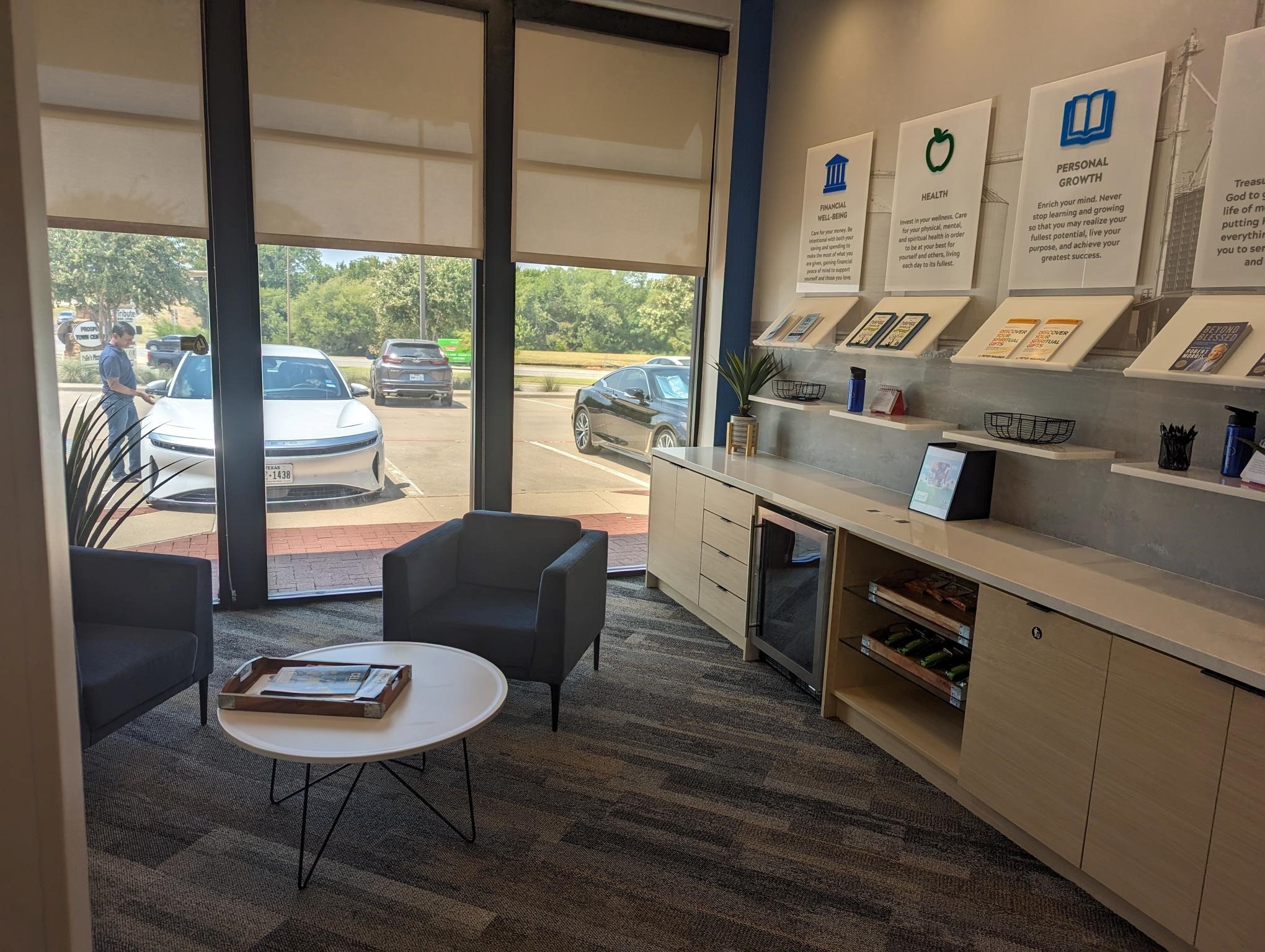 First United Bank - Prosper - interior refreshment area