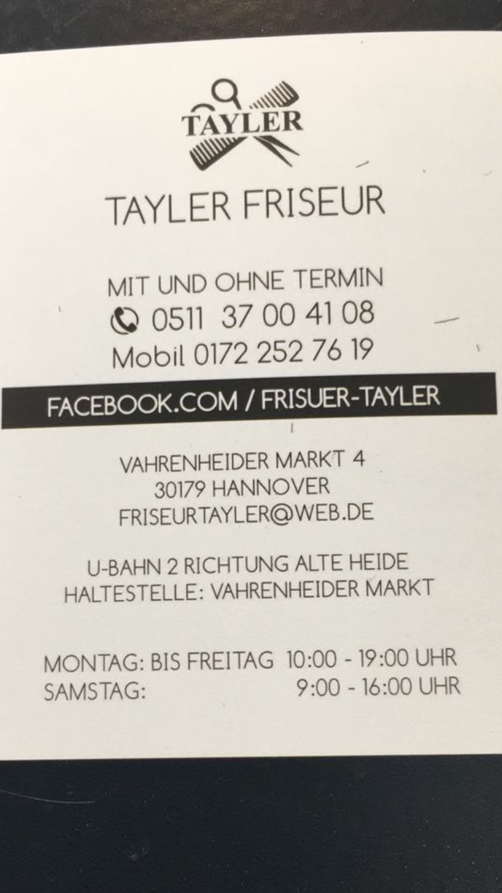 Friseur Tayler, Vahrenheider Markt 4 in Hannover