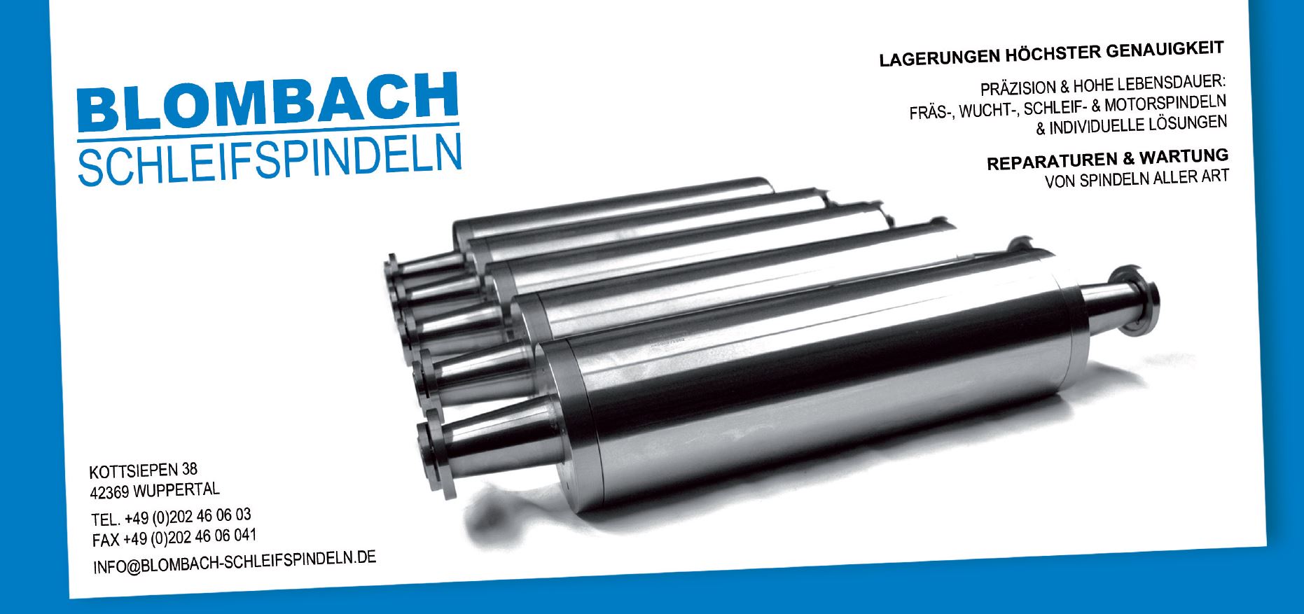 Blombach Spindeln Geschäftsbereich der Fa. Breuer GmbH & Co. KG, Kottsiepen 38 in Wuppertal