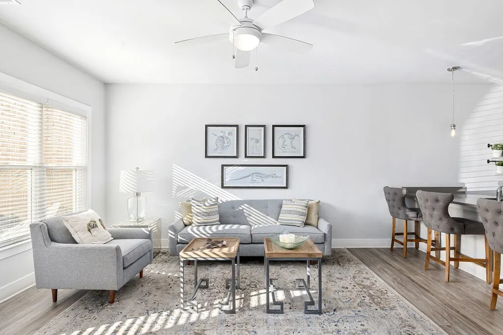 Living Room With Kitchen