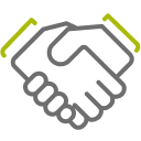 Handshake icon.