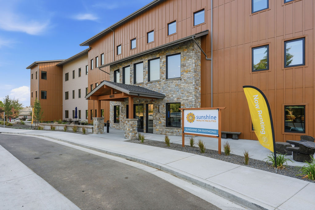 Arrival area at new assisted living facility in Spokane Valley, WA 