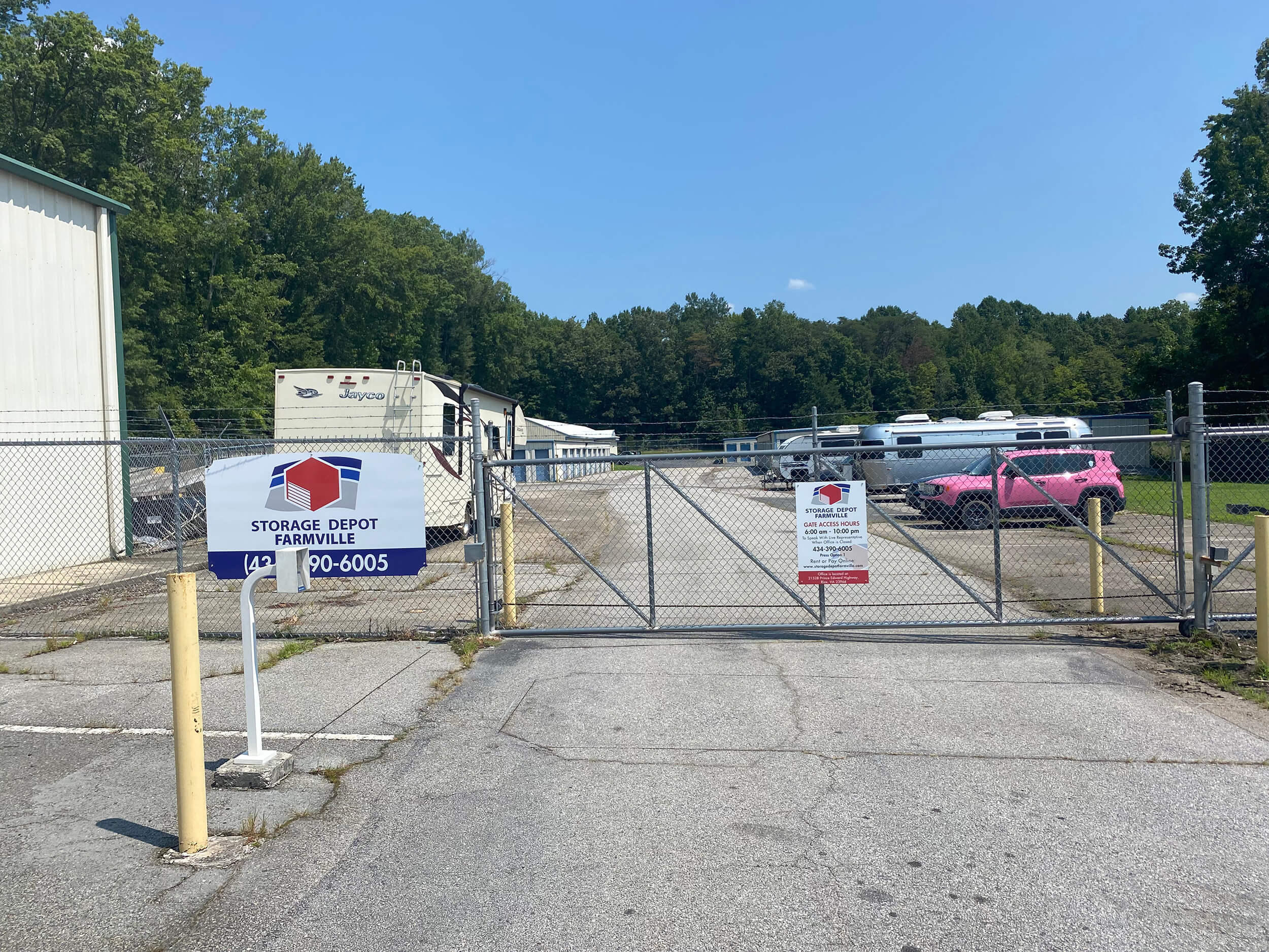 Storage Depot of Farmville - Gated Entrance to Storage Facility