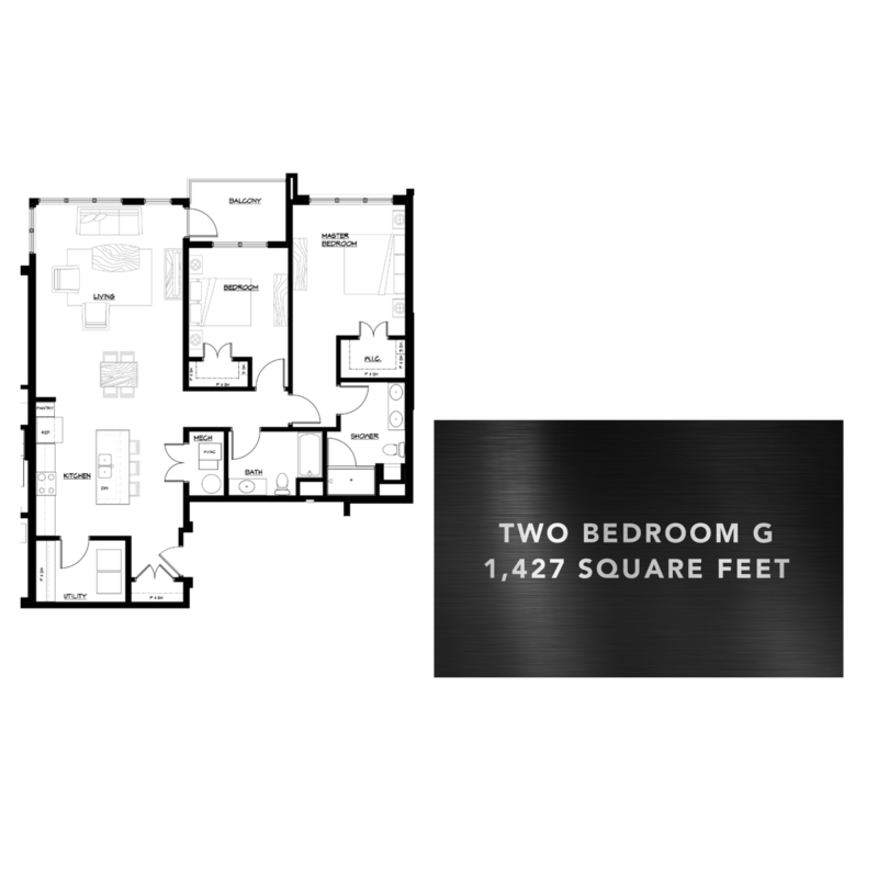 Two Bedroom G 1,427 Square Feet