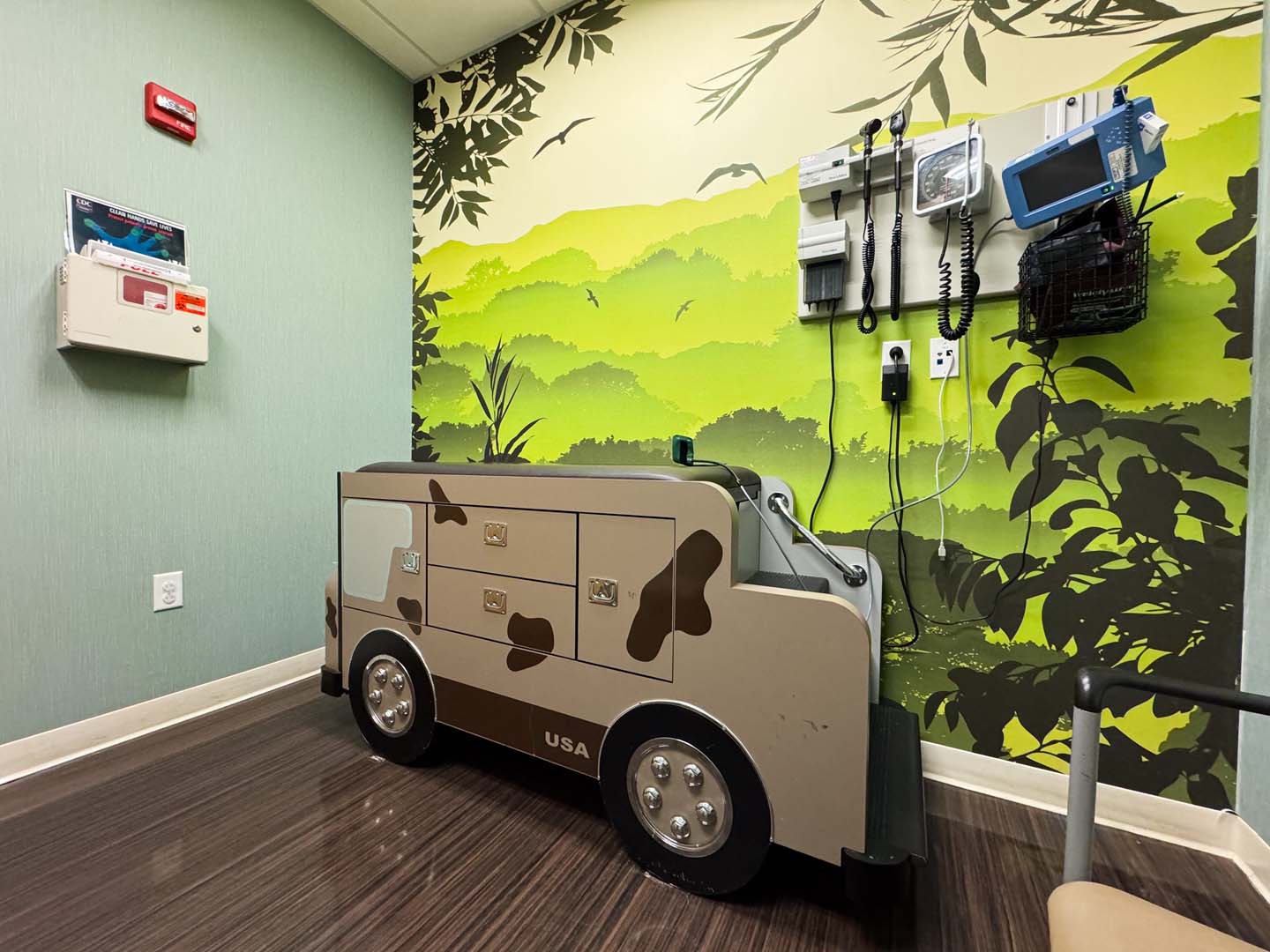 Pediatric exam room at HealthNet Barrington Health & Dental Center
