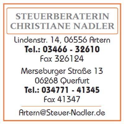 Christiane Nadler Steuerberaterin in Artern an der Unstrut - Logo