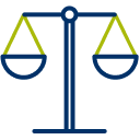 Scales of justice icon.