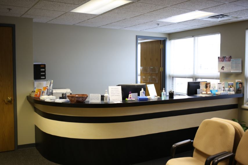 Receptionist Desk/Waiting Room Forefront Dermatology Mequon, WI Mequon (262)240-0440